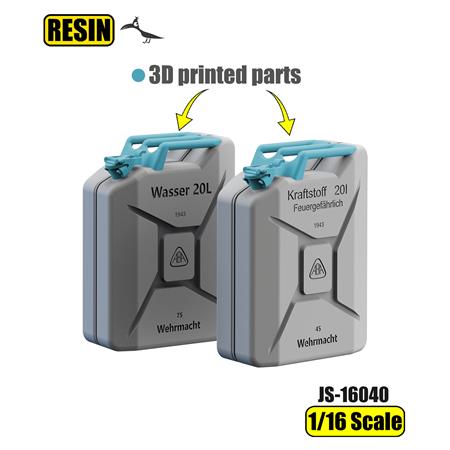 WWII German jerrycan and water can 1:16