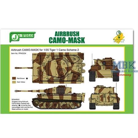 Airbrush CAMO-MASK Tiger I Camo Scheme 2
