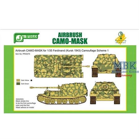 Airbrush CAMO-MASK Ferdinand (Kursk) Camo Scheme 1