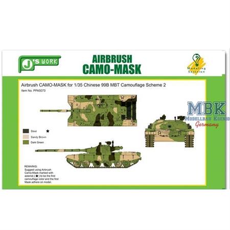 Airbrush CAMO-MASK Chin. 99B MBT Camo Scheme 2