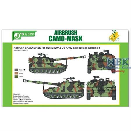 Airbrush CAMO-MASK US Army M109A2 Scheme #1