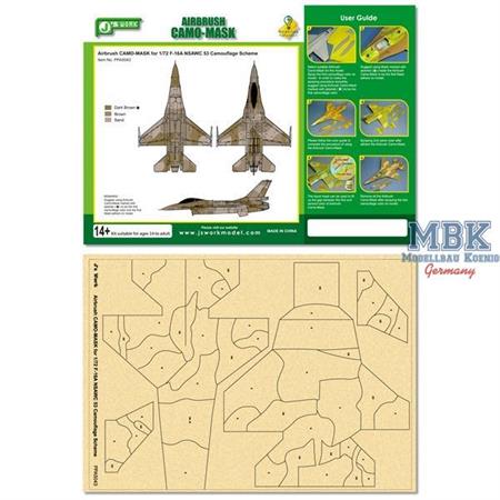 Marking Mask for 1/72 F-16A NSAWC 53 Camo