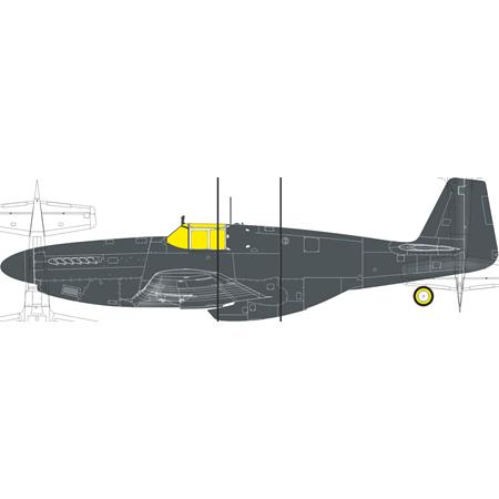 North-American P-51B Birdcage Canopy Masking Tape