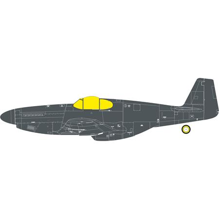 North-American P-51B Malcolm Hood Masking Tape