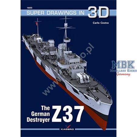 Kagero Super Drawings in 3D German Destroyer Z37