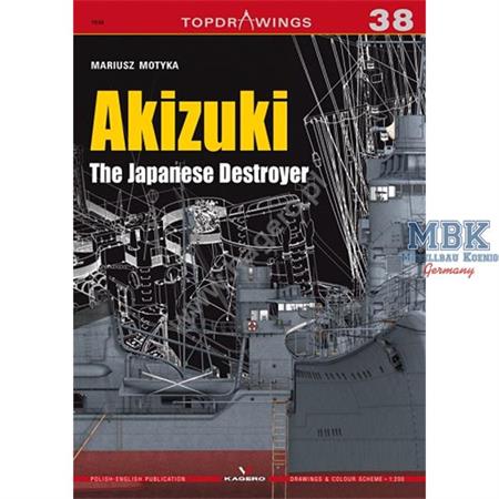 Kagero Top Drawings 38 Akizuki Japanese Destroyer