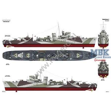 Kagero Top Dra.69 British Hunt Class HMS Badsworth