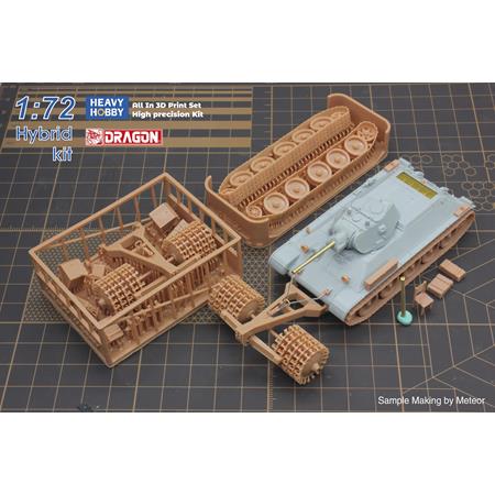 WWII T34/76 Soviet Medium Tank with Mine Roller