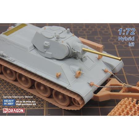 WWII T34/76 Soviet Medium Tank with Mine Roller