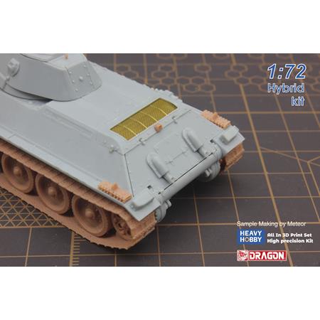 WWII T34/76 Soviet Medium Tank with Mine Roller