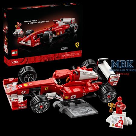Lego ICONS Ferrari F2004 und Michael Schumacher