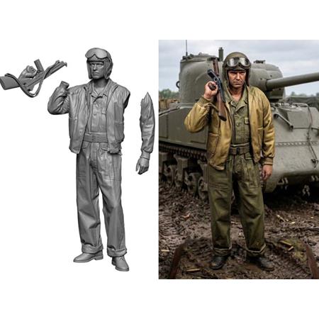 WW2 US Tank Crew w/ Thomson 1:16