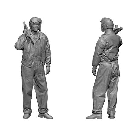 WW2 US Tank Crew w/ Thomson 1:16