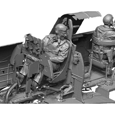 WW2 US Navy Pilot 2 engaged - 2 heads 1:35