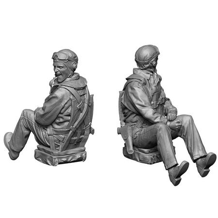 WW2 US Navy Pilot 2 engaged - 2 heads 1:35