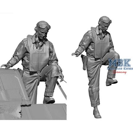 WWII US Navy Pilot (boarding) 1:18