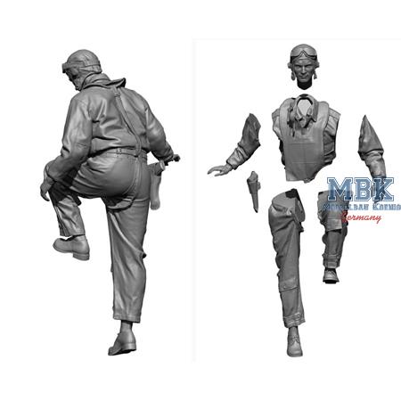 WWII US Navy Pilot (boarding) 1:18