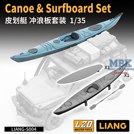 Canoe & Surfboard Set (1:35)