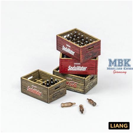 Beer Soda Bottle Crates WWII x 8 (1/48, 1/72)