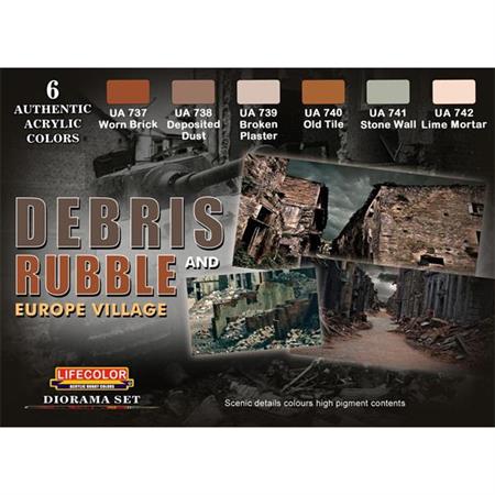 Debris and Rubble European Village Farbset,6x22ml
