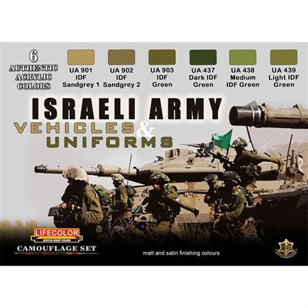 Israeli Army Vehicles and Uniforms Farbset 6x 22ml