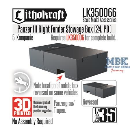 Panzer III Right Fender Stowage Box (24.PD)