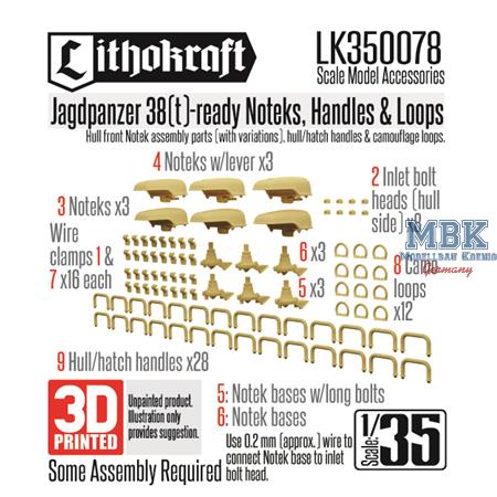 Jagdpanzer 38(t)-ready Noteks Handles & Loops