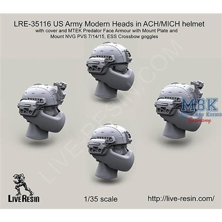 US Army Modern Heads in ACH/MICH helmet w/ cover