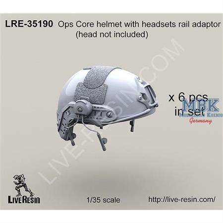 Ops Core helmet with headsets rail adaptor
