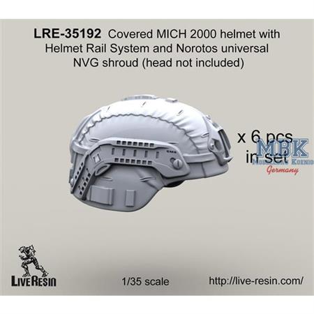 Covered MICH 2000 helmet w/ rail system NVG shroud