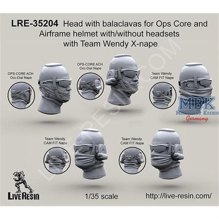 Head w balaclavas for Ops core Airframe w/without