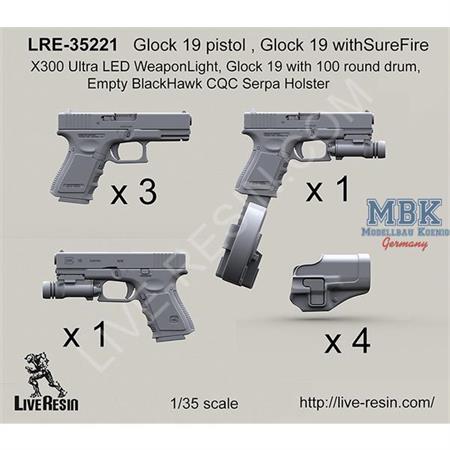 Glock 19 Pistol,Glock19 with Sure Fire X300 Ultra