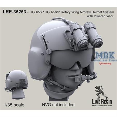 Helmet System with pilot with lowered visors