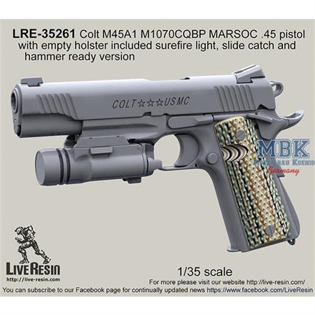 Colt M45A1 included surefire light