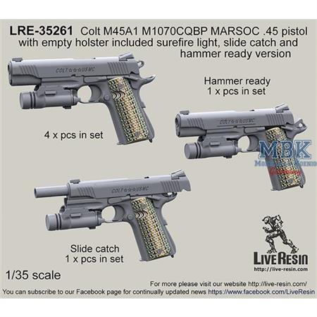 Colt M45A1 included surefire light