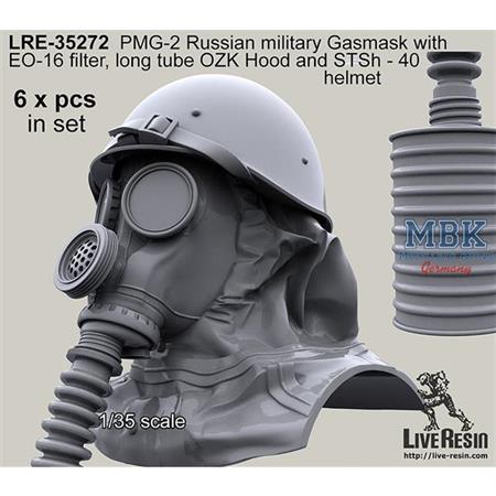 PMG-2 Russian Gasmask OZK Hood and STSh -40 helmet