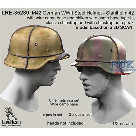 M42 Helmet , classic chinstrap + wire typ III