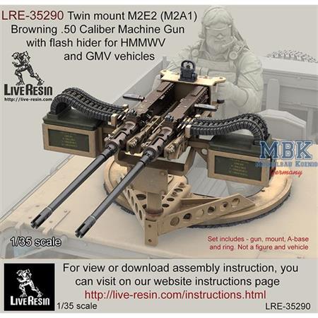 Twin mount M2E1 Browning .50 Cal MG for HMMWV GMV