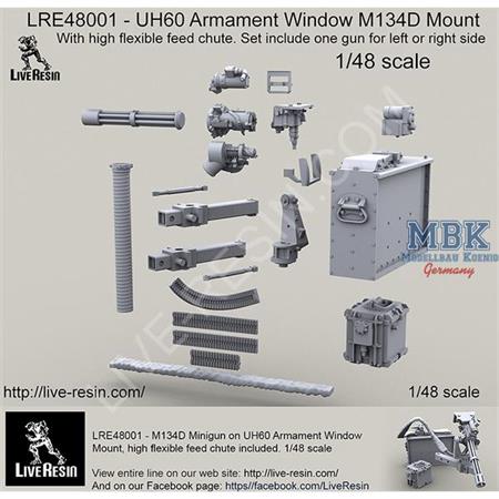 UH60 Arment Window M134D mount for Academy 2201