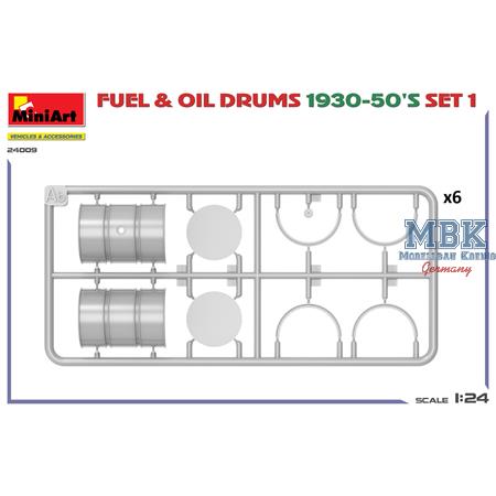 Fuel & Oil Drums 1930-50's Set 1 (German Type)