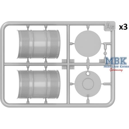 Fuel & Oil Drums 1930-50's Set 2