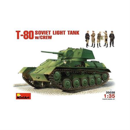 Russian T-80 light Tank mit Crew
