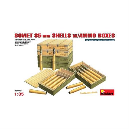 Soviet 85mm Shells w/ Ammo Boxes