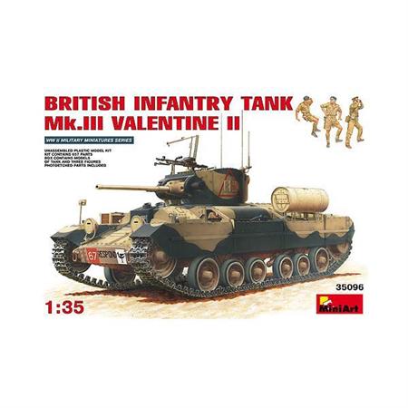 British Infantry Tank Mk.III Valentine II w/Crew