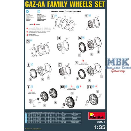 GAZ-AA Family Wheels Set