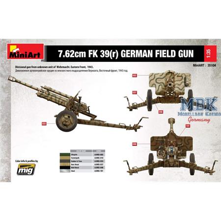 7.62cm FK 39(r) German Field Gun