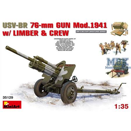 USV-BR 76-mm GUN Mod.1941 w/ Limber & Crew