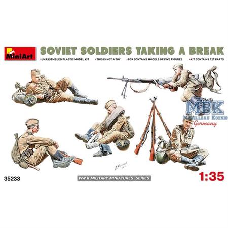 Soviet soldiers taking a break
