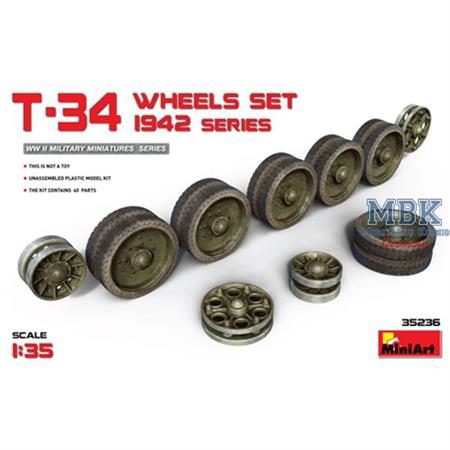 T-34 Wheels set. 1942 series