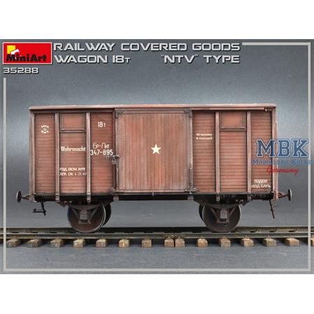 Railway covered goods wagon 18t “NTV” Type